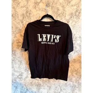 Levi's Men's Large Black Graphic Logo T-Shirt Short Sleeve‎ Crewneck